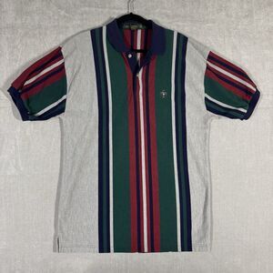 Vintage Knights of the Round Table Polo Men's XL Short Sleeve Striped Vtg